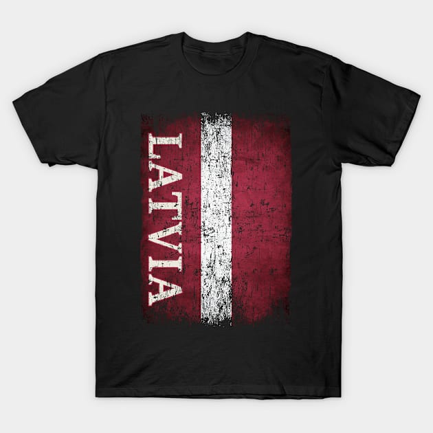 Latvia Flag Gift Women Men Children Latvia Retro Vintage T-Shirt by Henry jonh